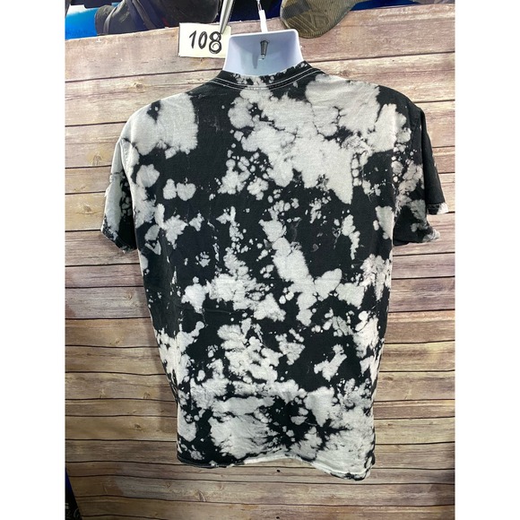 Sublime Black & White Tie Dye Graphic Sun Short Sleeve T Shirt Size Large - Picture 2 of 9